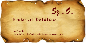 Szokolai Ovidiusz névjegykártya